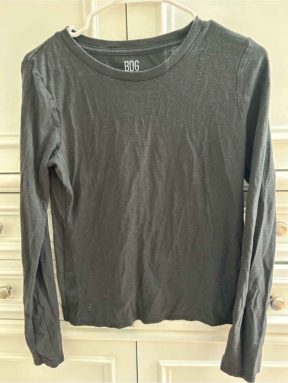 BDG Women’s Long-Sleeve Crewneck Top — Black